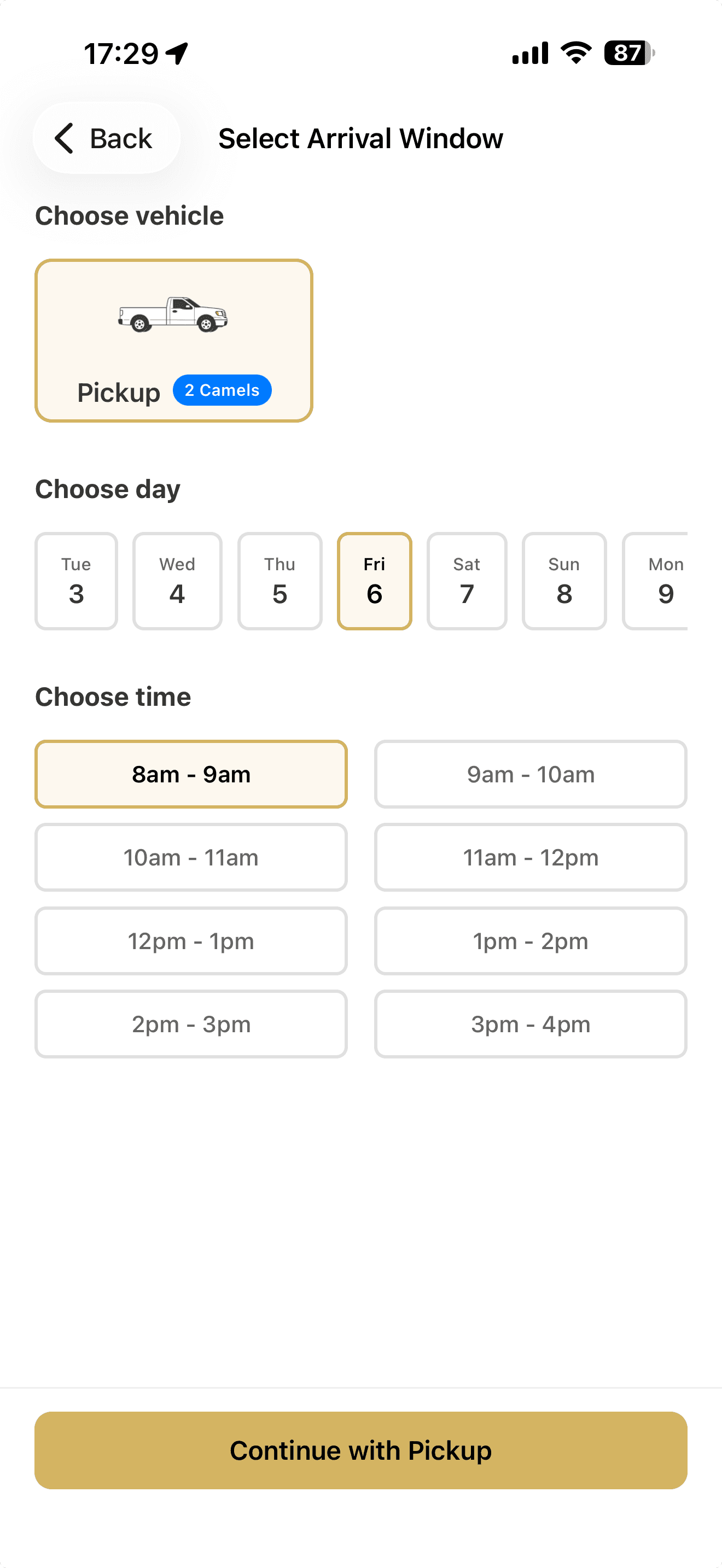 Choose what you need moved
