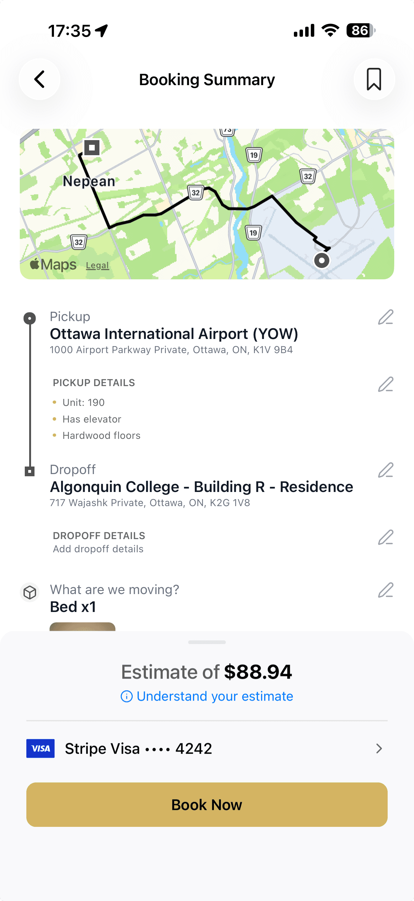 See your price upfront